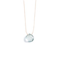 March Aquamarine Fine Cord Birthstone Necklace
